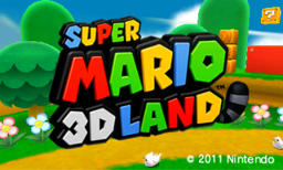 Super Mario 3D Land title screen for Nintendo 3DS